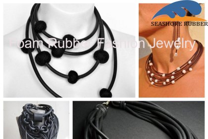 Colorful black foam rubber used for necklace fashion